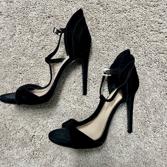 Jessica Simpson T strap formal heels. Worn 5 times - Picture 3 of 4